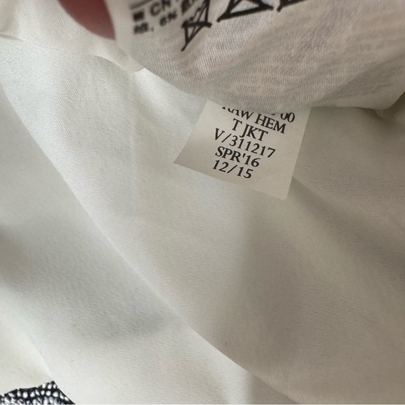 Banana Republic Blue White Black Tweed Crop Length Zip-up Blazer Jacket Size 2 - Picture 9 of 12